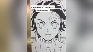 Cheap vs expensive art supplies✨ fyp foryou foryoupage anime demonslayer animeart tanjiro art artchallenge