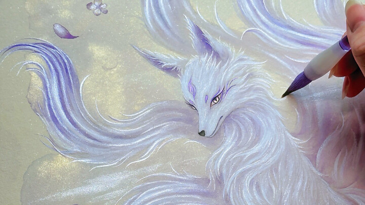 I heard you guys want to see a purple nine-tailed fox?