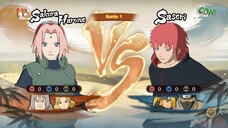 Sakura Team vs Sasori The Akatsuki Team - ( Chiyo Temari x Deidara Kakuzu ) Ultimate Ninja Fight