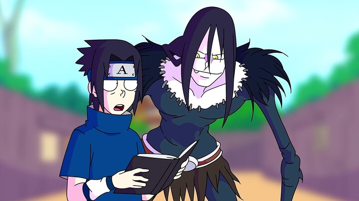 Sasuke secara tidak sengaja mendapatkan Death Note yang menyebabkan Itachi Uchiha meninggal karena d