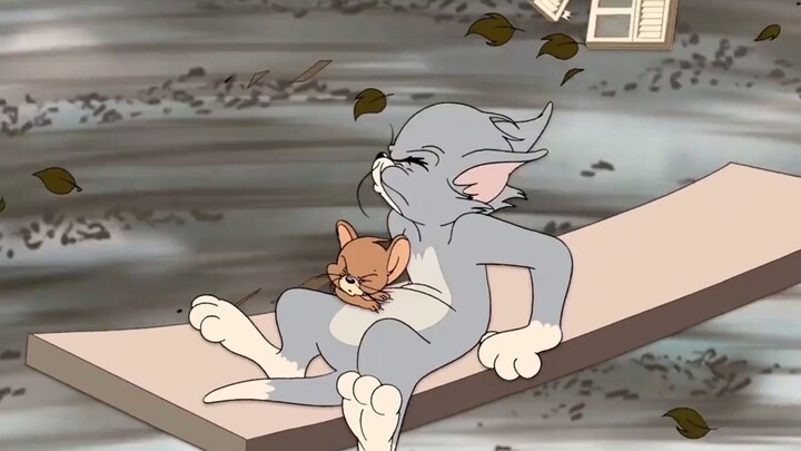 The first thing Tom did after waking up was to protect Jerry.