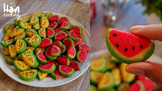 100% SUKSES!! RESEP KUE KERING BUAH SEMANGKA | LUCU BANGET!!