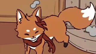 Dada fox wags its tail for one minute