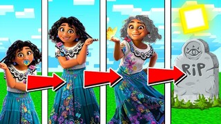 CICLO DE VIDA DA MIRABEL MADRIGAL DE ENCANTO NO MINECRAFT!!
