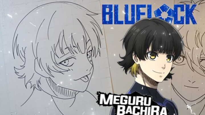 menggambar bachira dari anime bluelock
