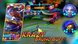 KRAZY BRUNO BUFF | BRUNO BEST BUILD S22 - MASTER BODAK MLBB