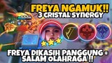 UNSTOPPABLE FREYA 3 CRISTAL SYNERGY FEAT COMMANDER LING SKILL 1 ! MAGIC CHESS NEW UPDATE