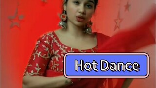 Indian hot red saree dance