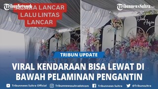 Pelaminan Pengantin di Pekalongan Jateng Ini Viral, Kendaraan Bisa Bebas Lewat di Bawahnya