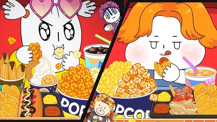 Pecinta Animasi: Burger gourmet bioskop, ayam goreng, hot dog, makan sepuasnya!
