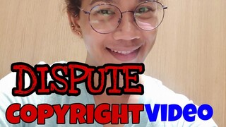Copy right claim issue DISPUTE KEY TO COPYRIGHTED VIDEO