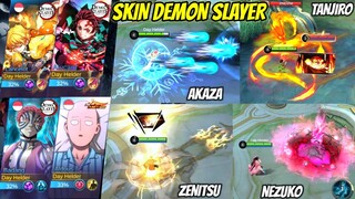 REVIEW SKIN DEMON SLAYER TANJIRO & ZENITSU MOBILE LEGENDS ! GW COBAIN SEMUA NYA KUALITAS 10 JUTA