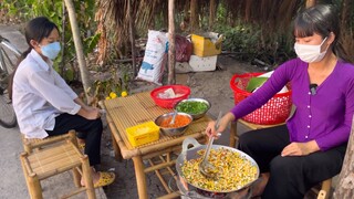 HÔM NAY BÁN BẮP XÀO MÓN ĂN VẶT ĐƯỜNG PHỐ SÀI GÒN | thôn nữ cà mau