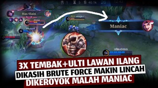 Marksman Ini Pake BRUTE FORCE Dikeroyok MALAH MANIAC,Lincah Banget Soalnya |Mobile Legends Indonesia