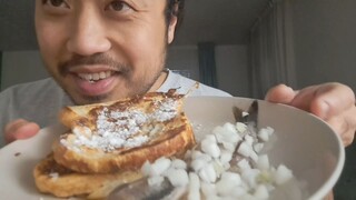 ASMR EATING SOUNDS - HERRING SASHIMI & FRENCH TOAST