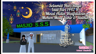 Suasana Lebaran Idul Fitri di SAKURA School Simulator 🌸