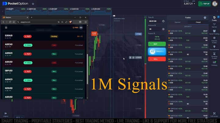 Pocket Option with Pipgems Signal Trading App fb