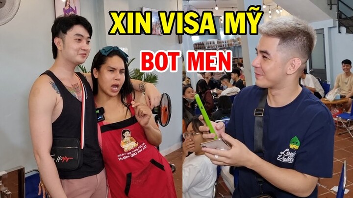 DIVA Cát Thy xin VISA Mỹ, ghẹo Trai đẹp làm Bot cực kỳ dễ thương - Ẩm thực Cha Rồng