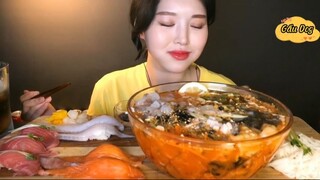 Súp cá sống lạnh, bào ngư, mực, hải sâm, cá dẹt, cá đá 3 #amthuc
