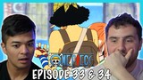 NAMI TAKES IT OUT ON USOPP!! || One Piece Episode 33 + 34 REACTION + REVIEW!