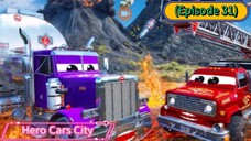 Hero Cars City (Episode 31) The Real Disaster Volcano