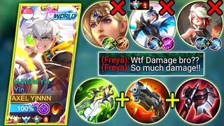 YIN VS PRO FREYA IN SIDELANE | YIN NEW HIGH DAMAGE BUILD & EMBLEM TO ONE-SHOT FREYA | MOBILE LEGENDS