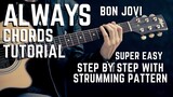 How to Play -Always by Bon Jovi || Complete Guitar Chords Tutorial  + Lesson MADE EASY