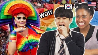 Korean Teen Watch PRIDE parade for the First Time! (With American)