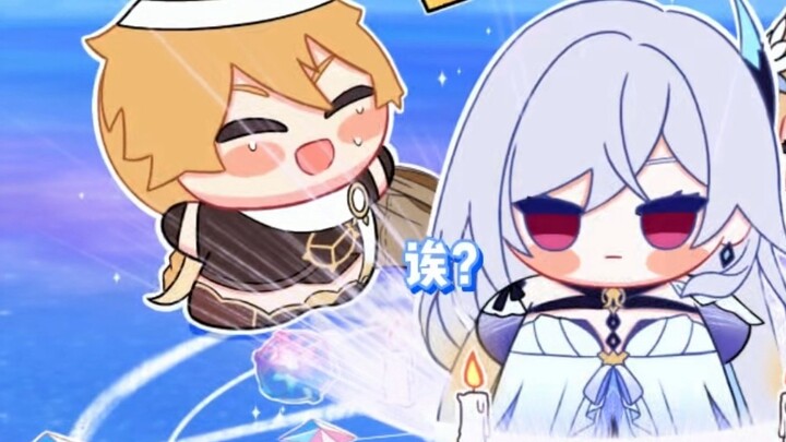 Genshin Impact comic: Love from the Master. Drawing: unosavy