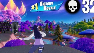 32 Elimination Solo vs Squads ชนะการเล่นเกมเต็มรูปแบบ Season 3 (แป้นพิมพ์ Fortnite PC)