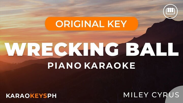 Wrecking Ball - Miley Cyrus (Piano Karaoke)