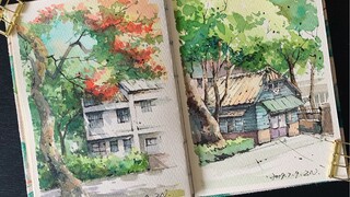 [ปากกาสีอ่อน] มือใหม่ วาดภาพสีน้ำให้เสร็จ