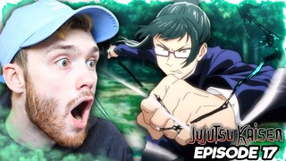 MAKI VS MAI AND MIWA!! MAKI IS A BEAST! | Jujutsu Kaisen Ep. 17 REACTION