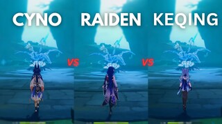 Who is BEST C0 Electro DPS ? Raiden vs CYNO vs Keqing !! [ Genshin Impact ]
