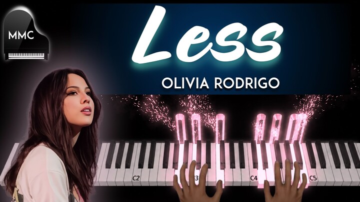 Less by Olivia Rodrigo piano cover/tutorial + sheet music + lyrics