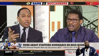 Stephen A. blames "injury" made Brady & Bucs loss to Rams in NFC Divisional, not Stafford dominance