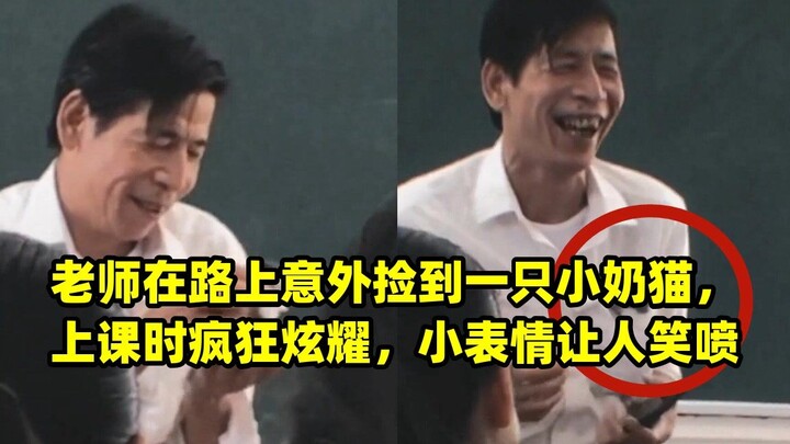 On the way to work, the teacher unexpectedly picked up a tiny kitten and couldn’t stop showing it of