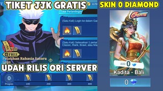 CEPAT LOGIN 10 TIKET JUJUTSU GRATIS & SKIN BARU KADITA CREATE GRATIS 0 DIAMOND