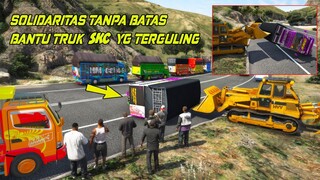 SOLIDARITAS SUPIR TRUK BANTU EVAKUASI TRUK SKC # GTA 5 FILM