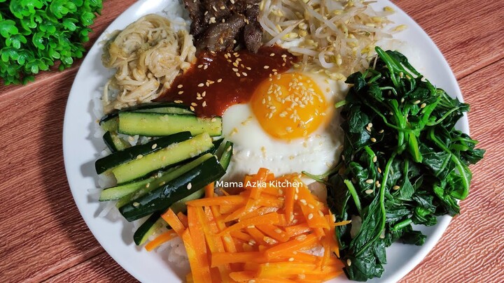 resep bibimbap korea