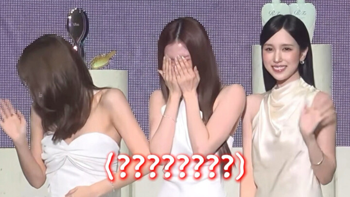 MISAMO (?) bursts into laughter over a little bug