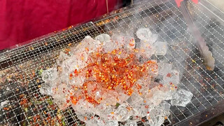 Famous snack in Northeast China---roasted icicles