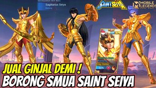 BORONG SEMUA SKIN SAINT SEIYA! HASIL JUAL GINJAL DAN GAK MAKAN 1 BULAN 😭 DEMI MOBILE LEGENDS