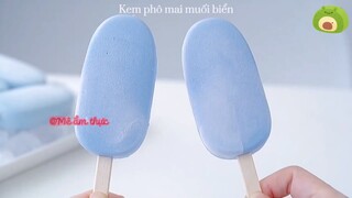 Làm món kém phô maii muối biển và cách tạo hình giải trí từ đường, bánh sữa tươi