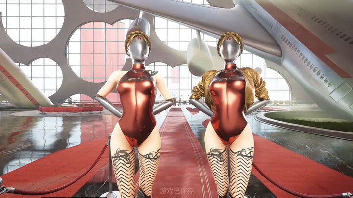 Atomic Heart swimsuit-dressed twin ballerina robots!