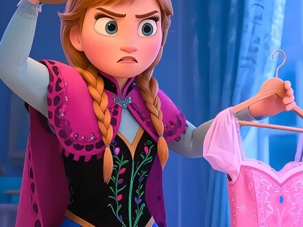 Anna wants to ruin Elsa's skirt