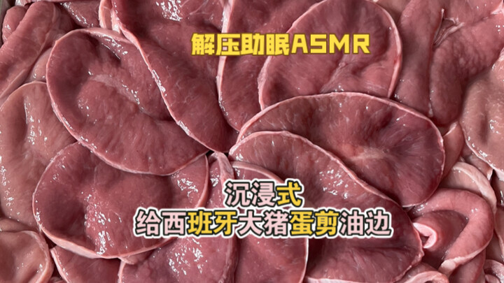 Stress-Relieving ASMR Immersion: Trimming the Fat Off a Big Spanish Pig’s Testicle & Drying It Into 