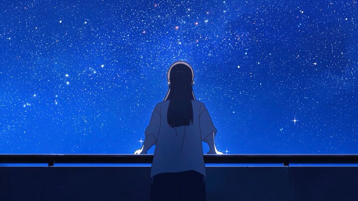 "Looking at the Milky Way and the stars, the evening breeze is still gentle"