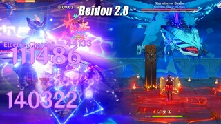 Genshin Impact Beidou 2.0 Abyss Floor 12 Showcase - 1 Hit To Knock Down Dvalin