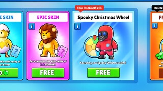 Stumble Guys New Free Spooky Christmas Wheel 😱 Stumble Guys New Skin Spin